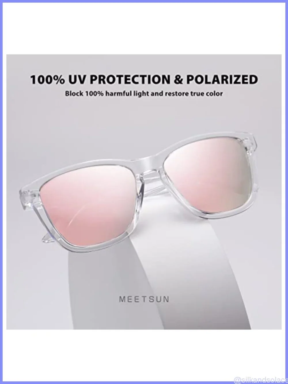 Polarized Sunglasses Square Wrap Around UV400 Anti-Glare Lightweight